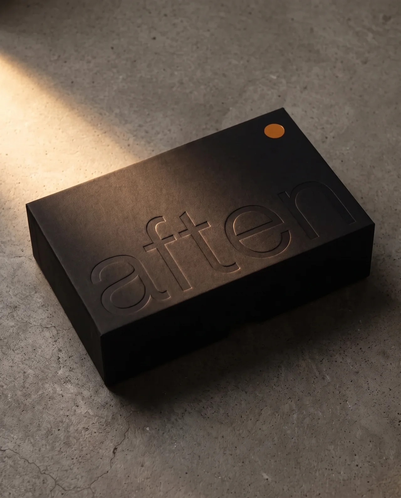 Closed AFTEN package with its printed sleeve